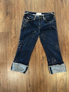 Vintage Baby Phat Jeans Womens Size 9 Blue Capri Stretch Low Rise Charm Y2K
